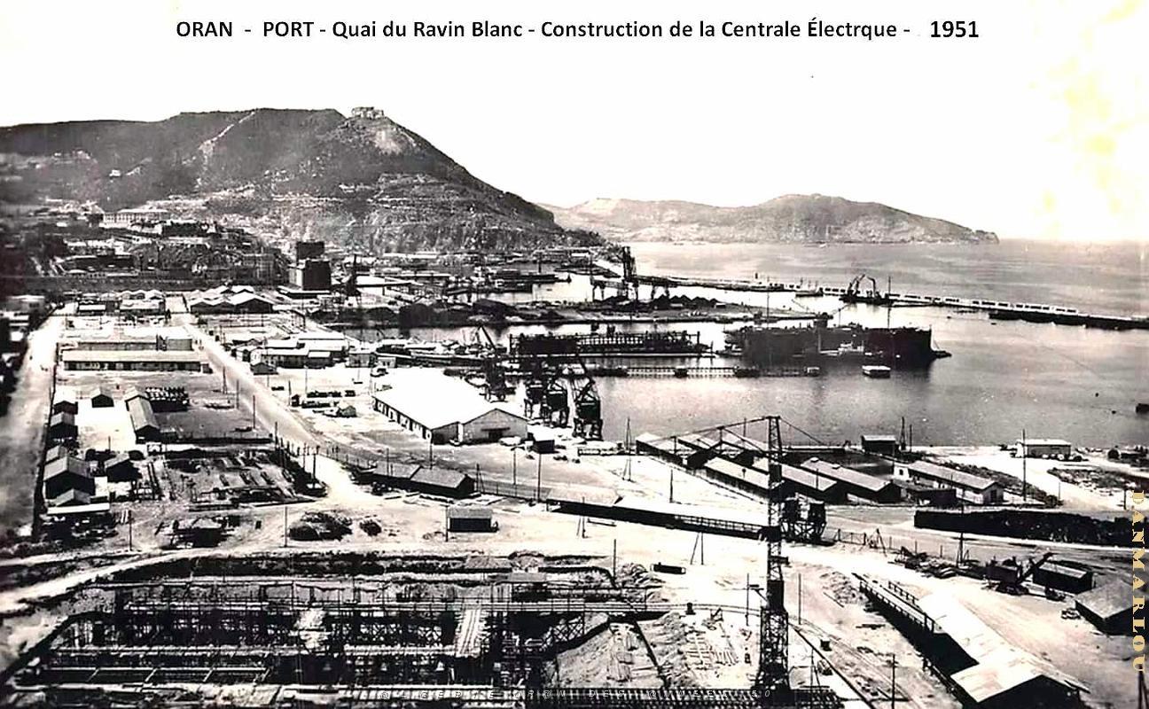 Oran - Quai du Ravin Blanc - Construction Centrale Electrique - 1951.jpg